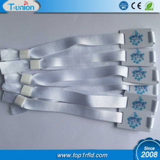 13.56MHZ  MF Ultralight C NFC Fabric Wristband For Hotel Access