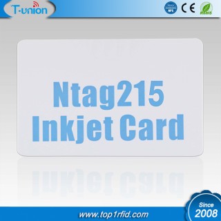 13.56MHZ Type 2 Ntag215 NFC Inkjet PVC Cards