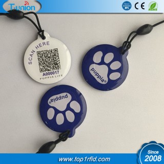 NFC Epoxy Hang Tag with Unique QRCode 