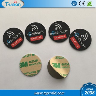 Dia30MM Ntag216 PVC NFC Tag With Metal Sheet 