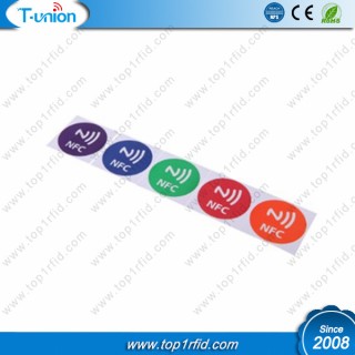 Dia29MM 13.56MHZ Type 2 Printable Glossy NTAG213 NFC Sticker 