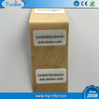 15x30MM Ntag213 PET NFC Label with UID Printing