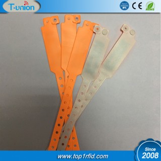 13.56MHZ 1K Compatible F08  RFID PVC Wristband Disposable