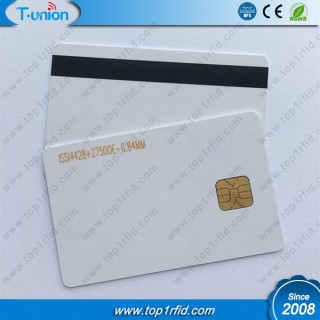 ISO7816 FM4428 PVC Contact Card With Hico Magnetic Stripe