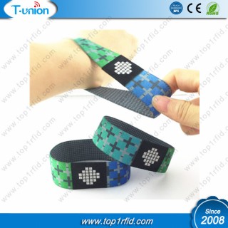 13.56mhz Compatible 1K RFID Elastic Wristband For Payment 