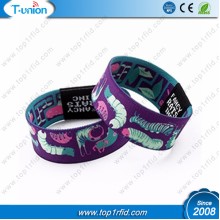 Customized Close Loop Polyester MF Ultralight EV1 NFC  Enabled Stretch Wristband