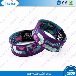 Customized Close Loop Polyester MF Ultralight EV1 NFC  Enabled Stretch Wristband