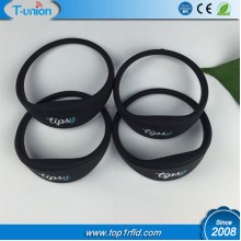 Dia64MM ISO14443A 1k Compatible RFID Silicone Wristband With Logo